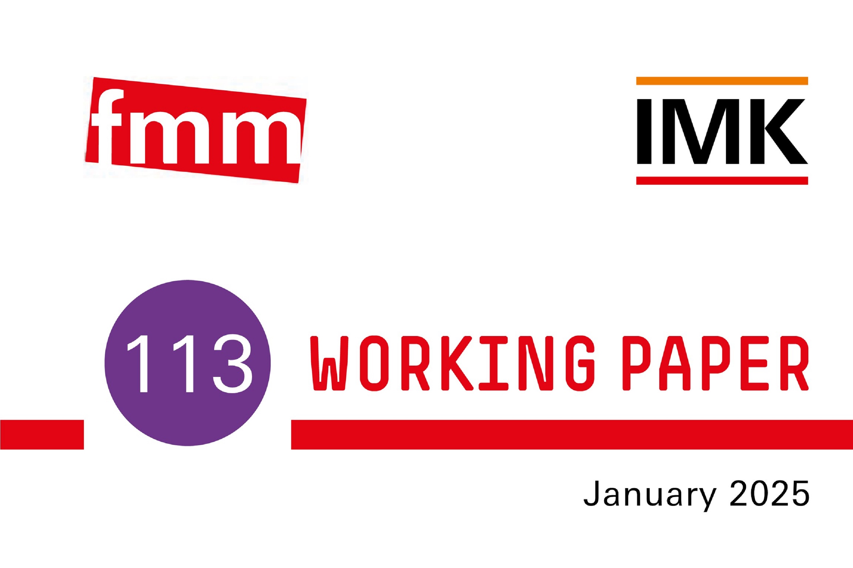 Cover FMM Working Paper Number 113 with Logos