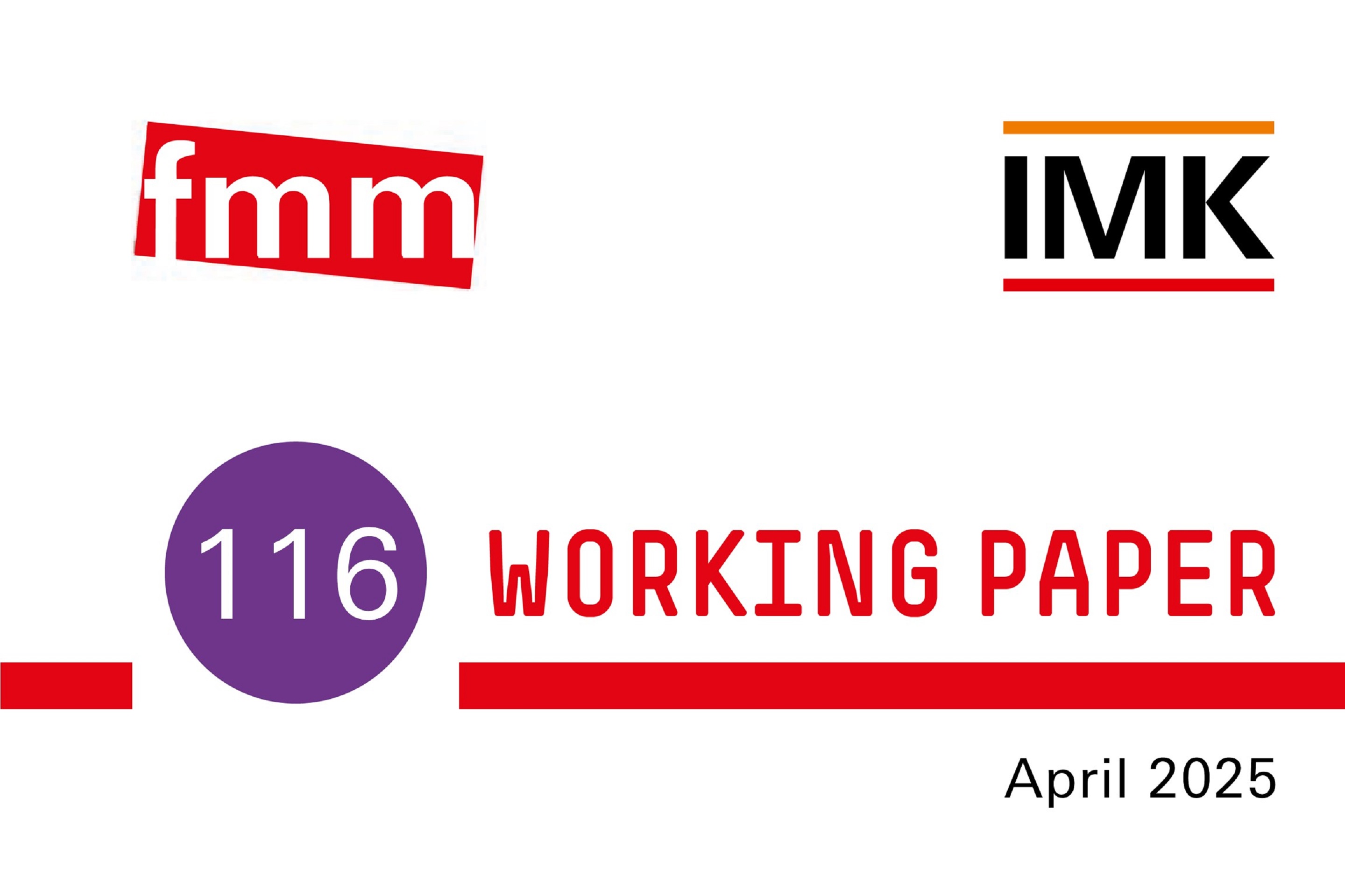 Cover FMM Working Paper with title, number and brands