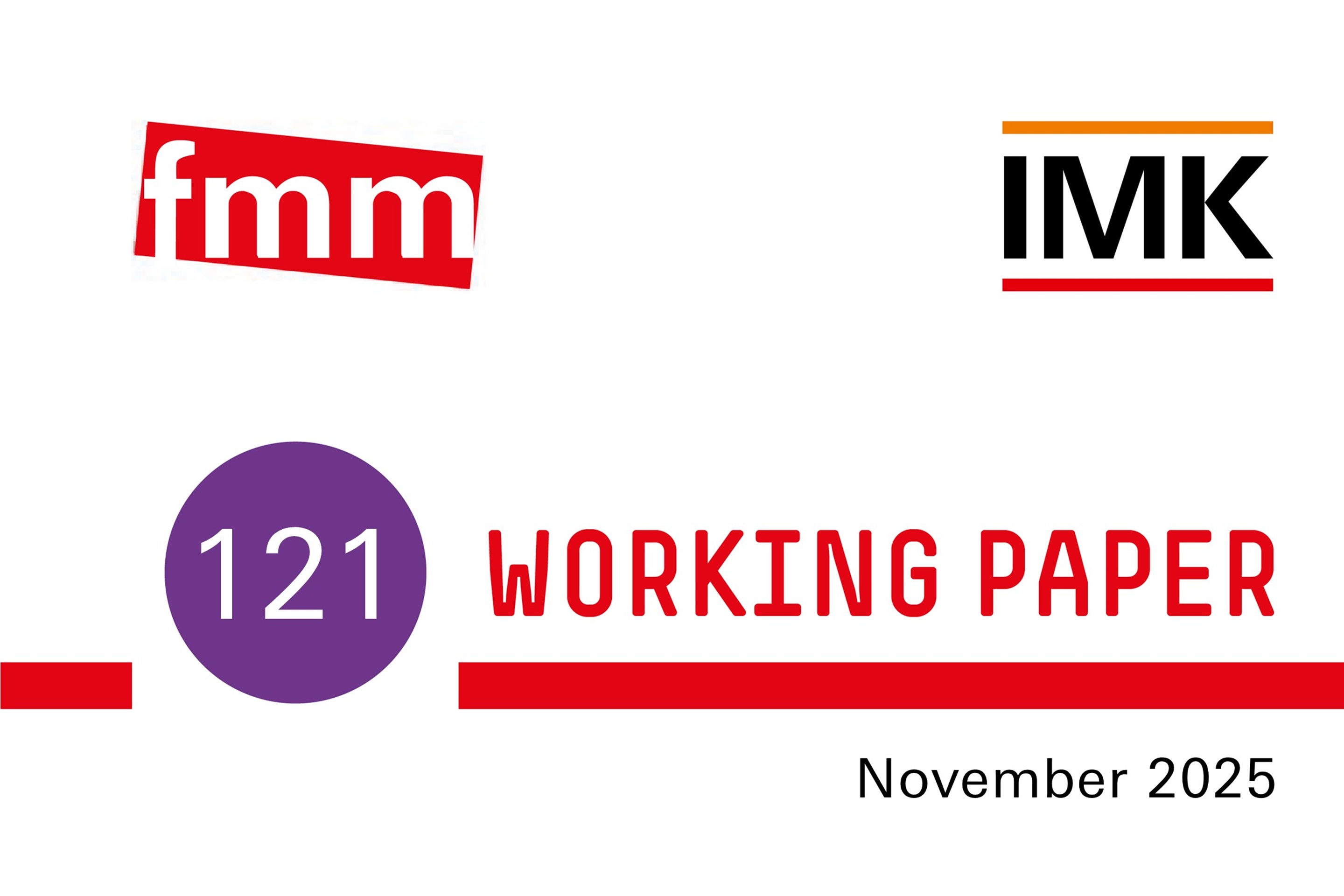 Cover of FMM Working Paper Series with number and logos